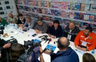 Pablo Micheli and José Rigane hold press conference about general strike